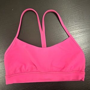 Lulu align flow sports bra size 6 bright pink